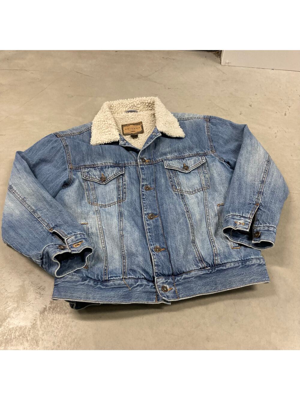 Vintage sherpa lined Arizona denim trucker jacket